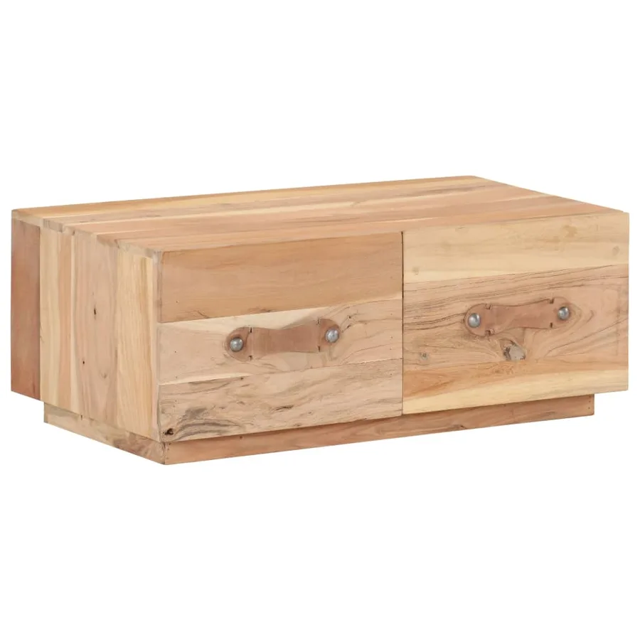 Table basse 90x50x35 cm Bois de récupération massif - 9