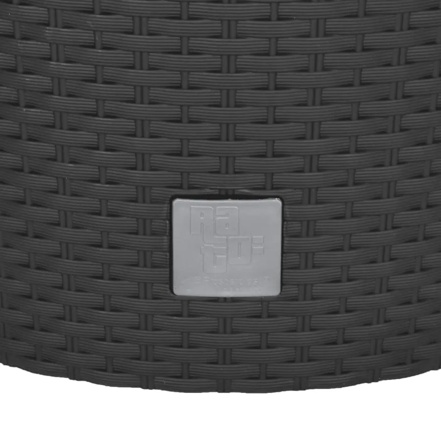 Jardinière et intérieur amovible anthracite 15 /15,3 L rotin PP - 6