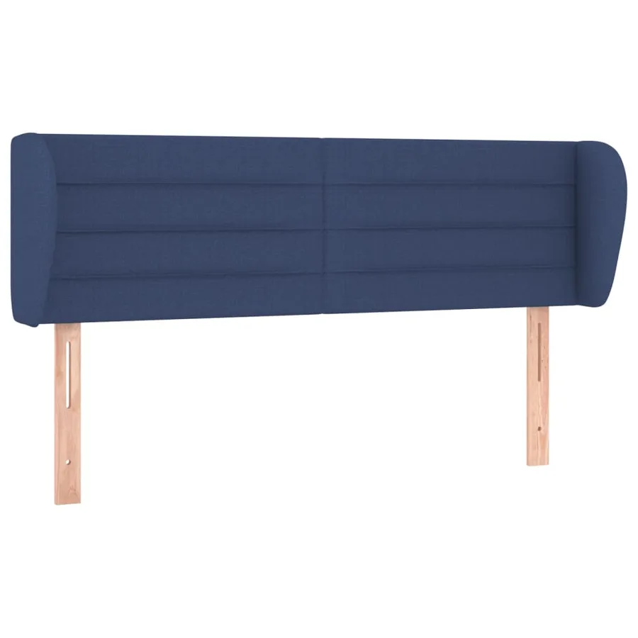 Tête de lit avec oreilles Bleu 147x23x78/88 cm Tissu - 2