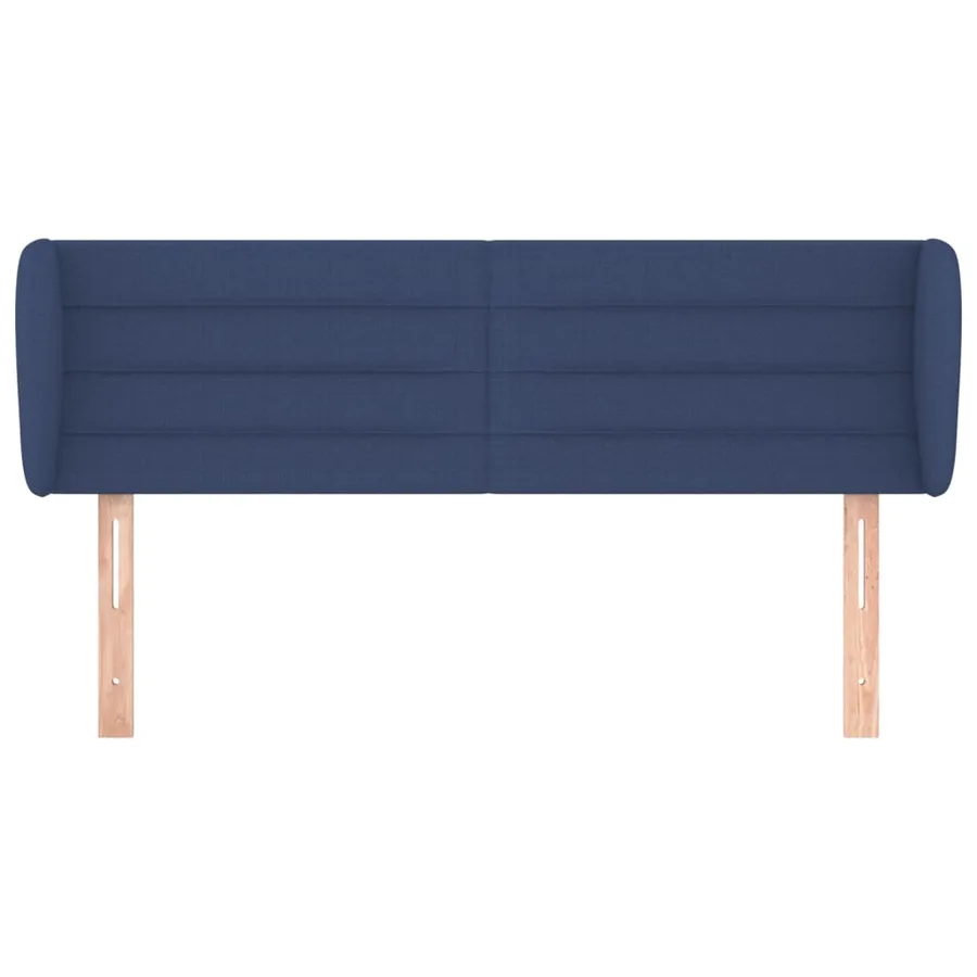 Tête de lit avec oreilles Bleu 147x23x78/88 cm Tissu - 3