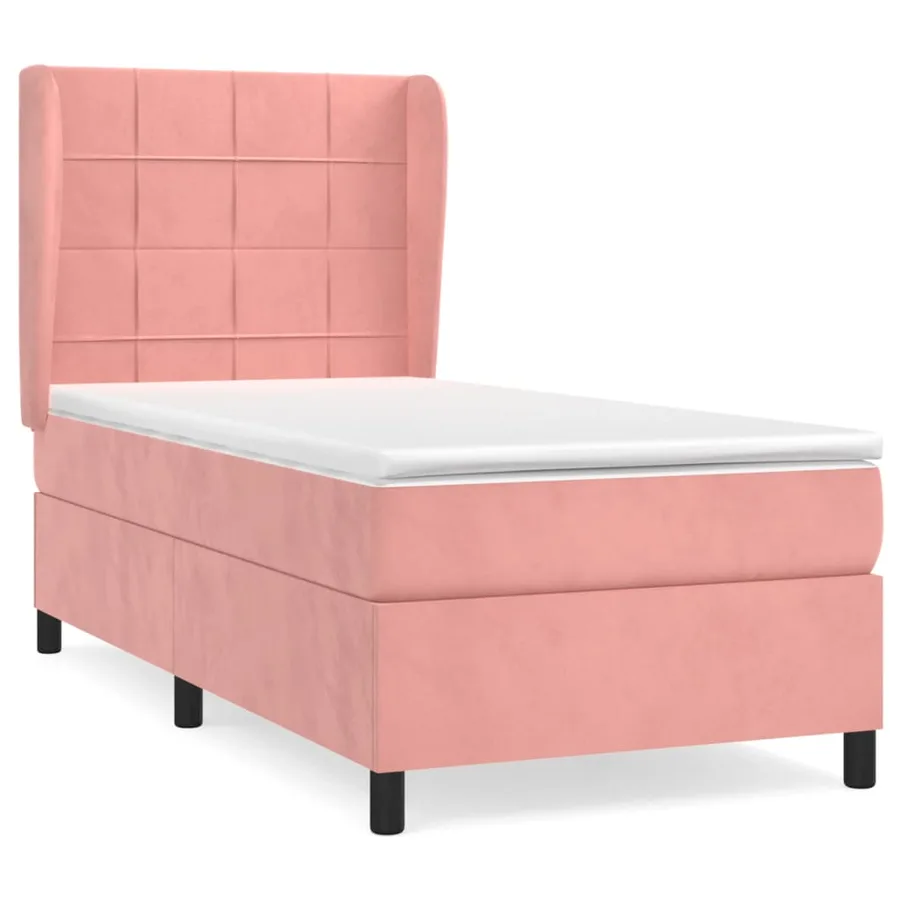 Sommier à lattes de lit et matelas Rose 80x200 cm Velours - 2