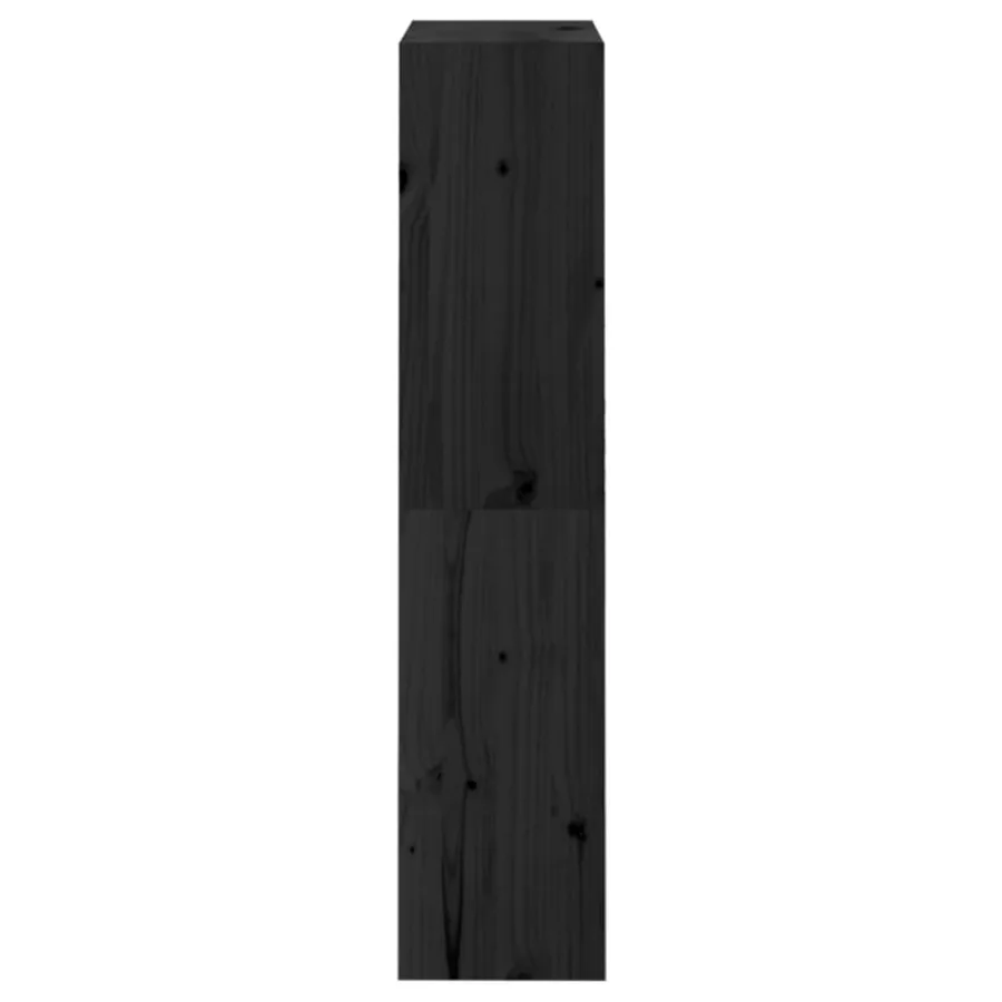 Bibliothèque/Séparateur de pièce Noir 60x30x135,5 cm Pin massif - 6