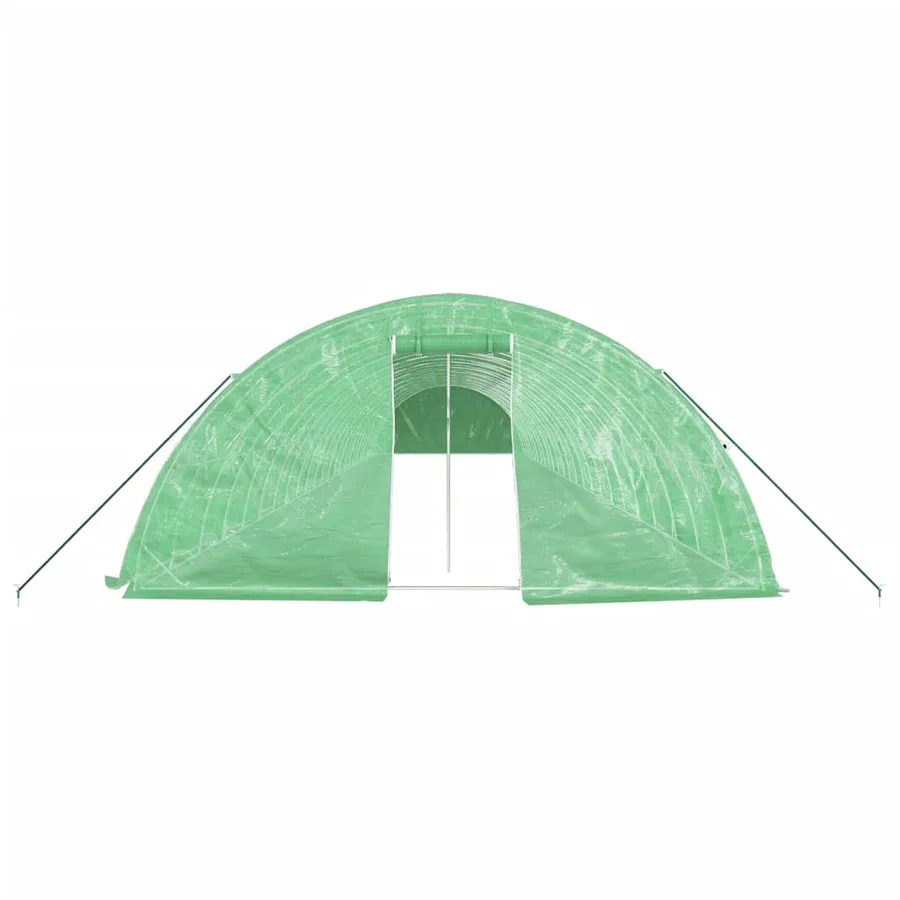 Serre avec cadre en acier vert 120 m² 24x5x2,3 m - 4
