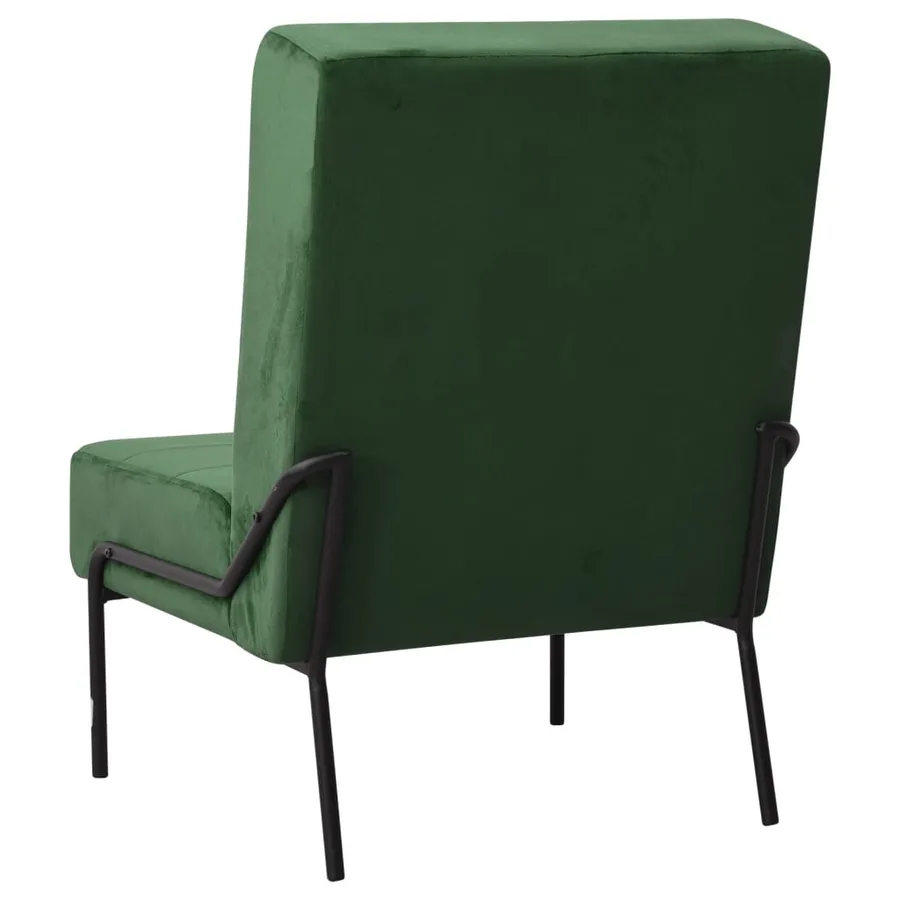 Chaise de relaxation 65x79x87 cm Vert foncé Velours - 4