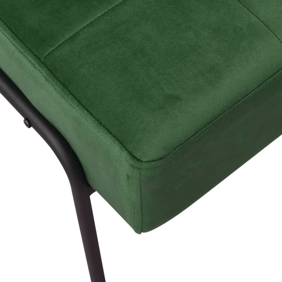 Chaise de relaxation 65x79x87 cm Vert foncé Velours - 5