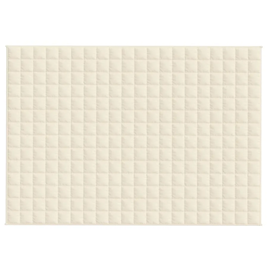Couverture lestée Crème clair 138x200 cm 10 kg Tissu - 3