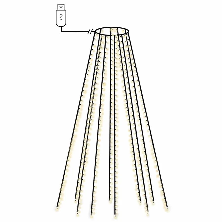 Guirlande lumineuse filet d'arbre de Noël 500 LED 500 cm - 2
