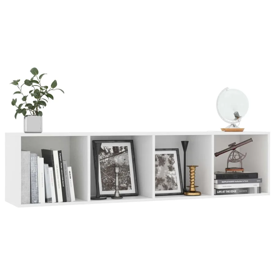 Bibliothèque/Meuble TV Blanc 143x30x36 cm - 5