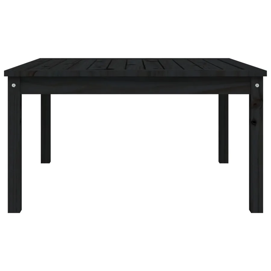 Table de jardin noir 82,5x82,5x45 cm bois massif de pin - 5