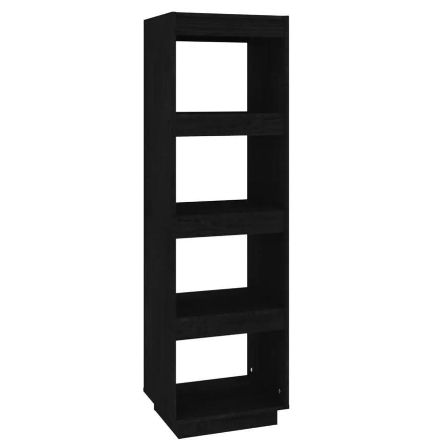Bibliothèque/Séparateur de pièce Noir 40x35x135 cm Pin massif - 2