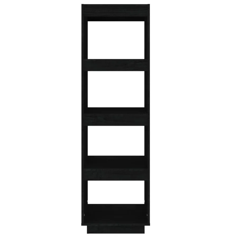 Bibliothèque/Séparateur de pièce Noir 40x35x135 cm Pin massif - 5