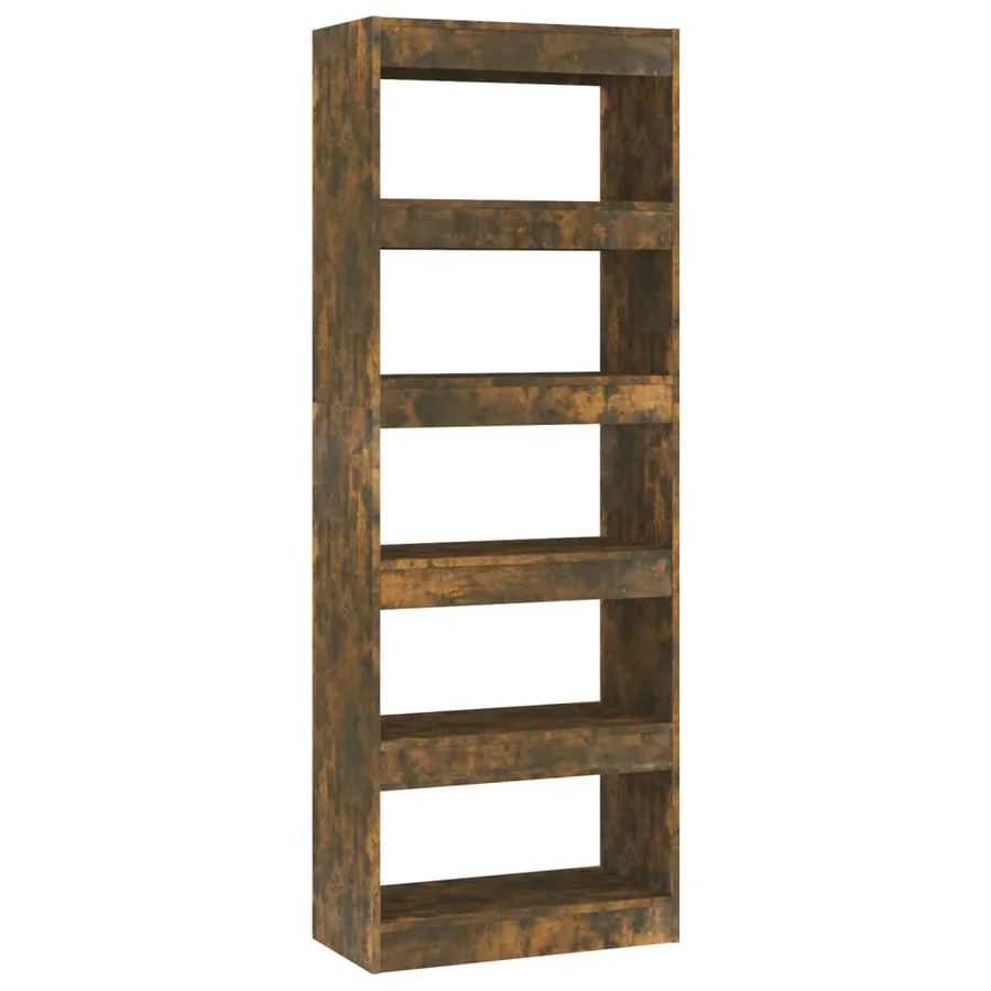 Bibliothèque/Séparateur de pièce Chêne fumé Bois d'ingénierie - 2