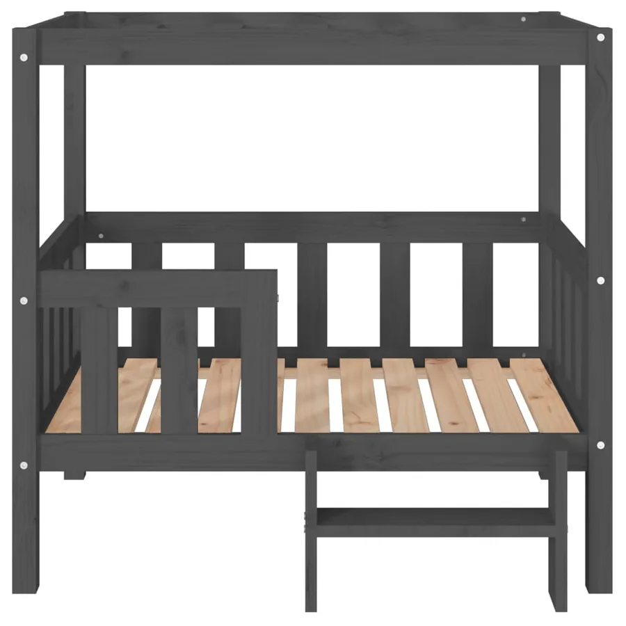 Lit pour chien Gris 95,5x73,5x90 cm Bois de pin solide - 5