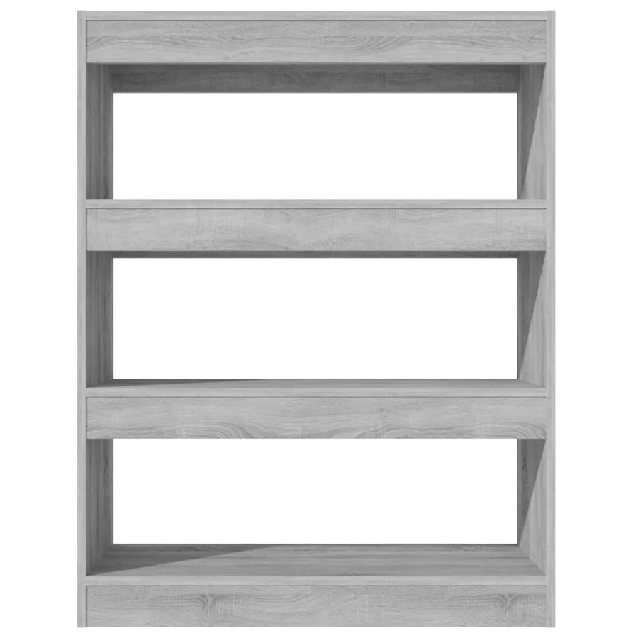 Bibliothèque/Séparateur de pièce sonoma gris bois d'ingénierie - 3