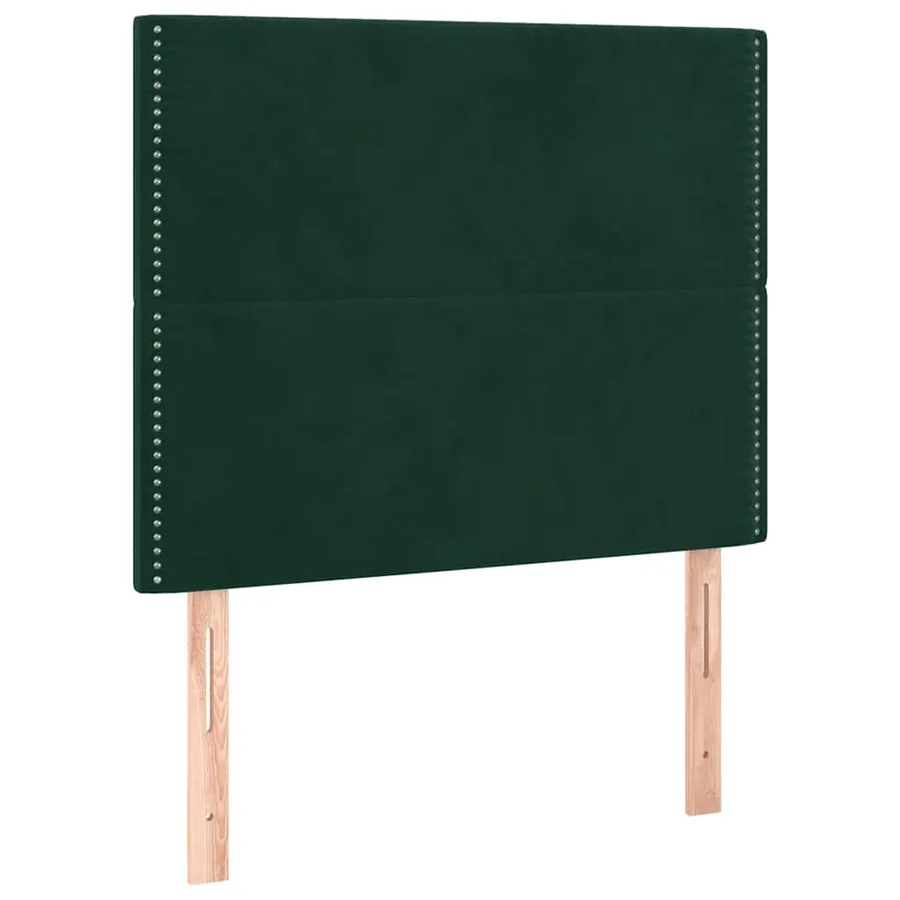 Sommier à lattes de lit matelas et LED Vert foncé 100x200 cm - 7