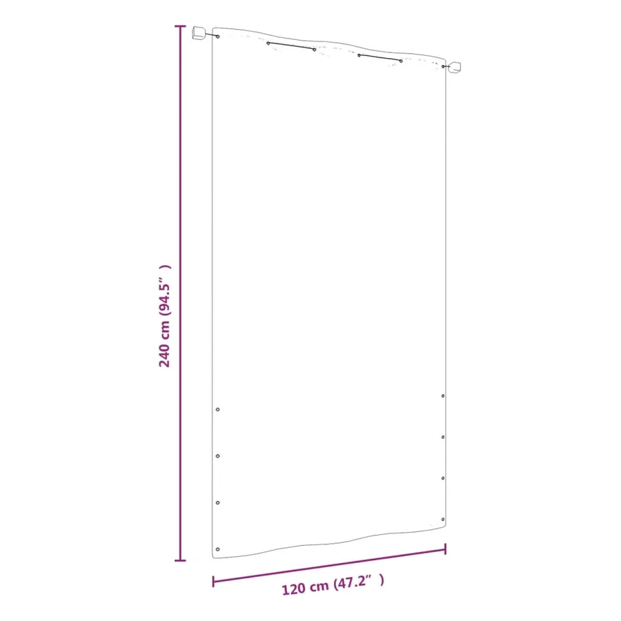 Écran de balcon Rouge 120x240 cm Tissu Oxford - 5