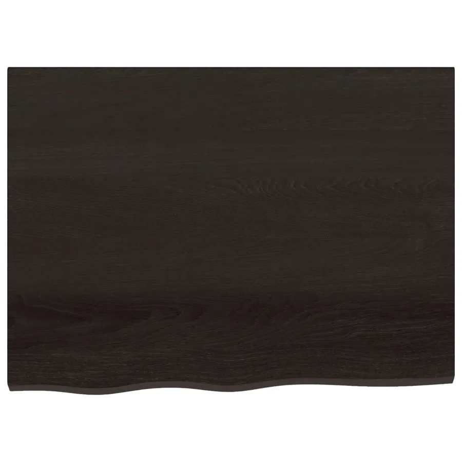 Étagère murale marron foncé 80x60x2 cm bois chêne massif traité - 4
