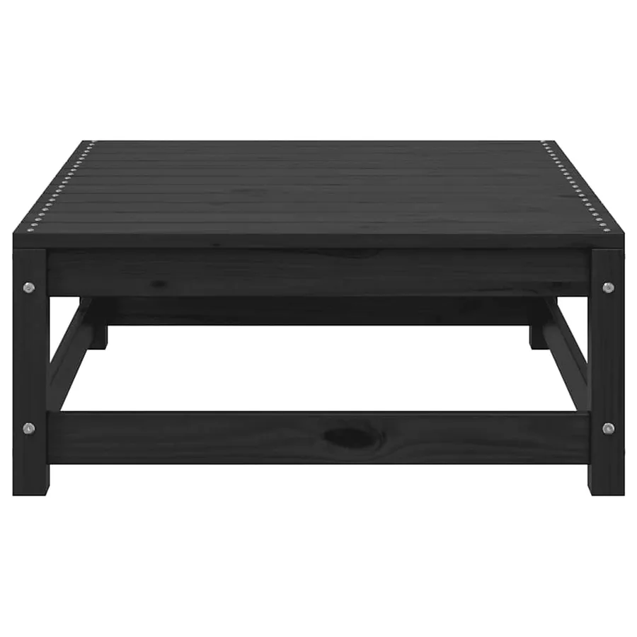 Salon de jardin 2 pcs avec coussins Noir Bois de pin massif - 5