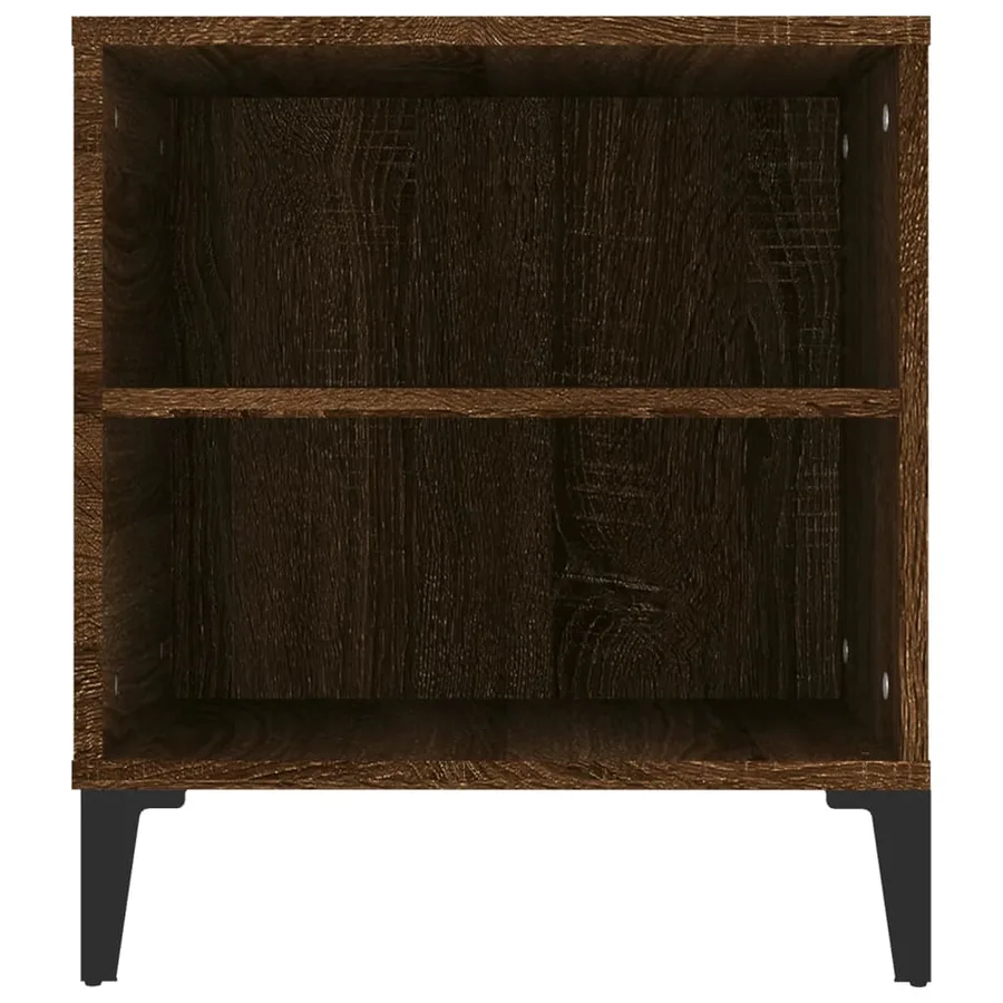 Meuble TV Chêne marron 102x44,5x50 cm Bois d'ingénierie - 8