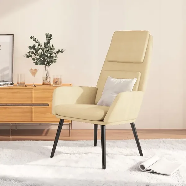 Chaise de relaxation Crème Tissu