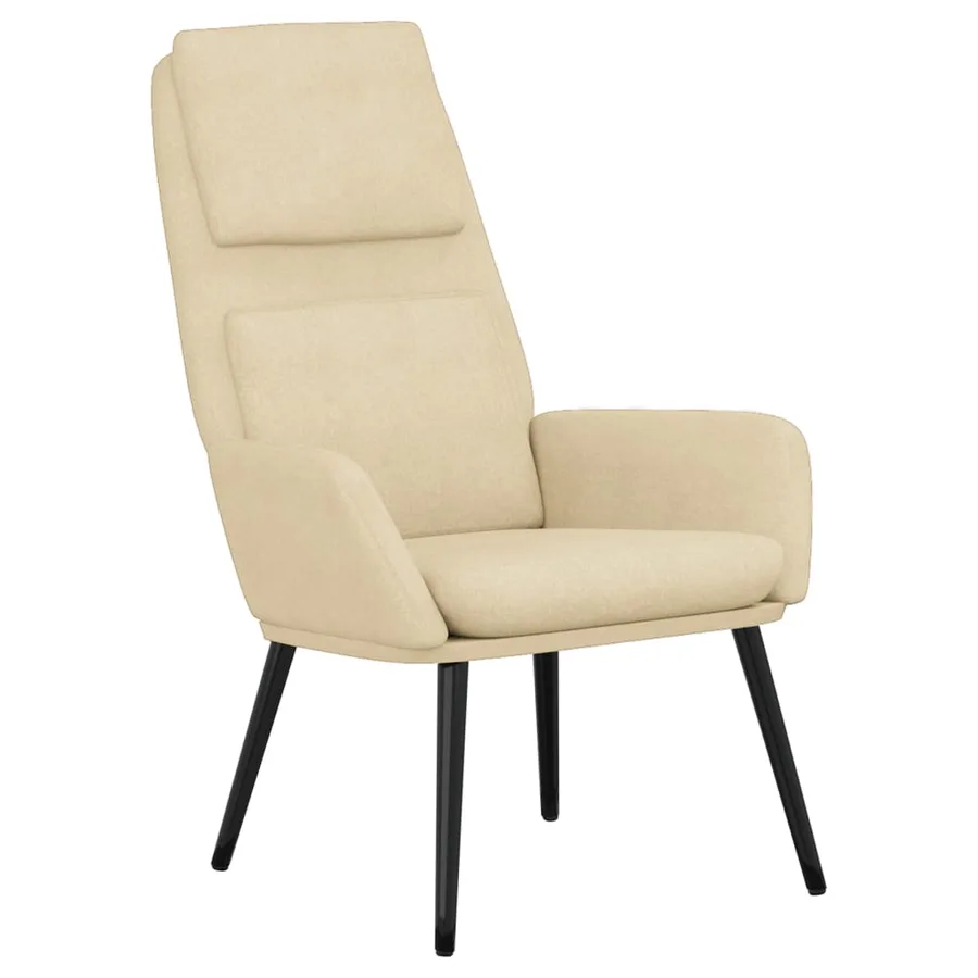 Chaise de relaxation Crème Tissu - 2