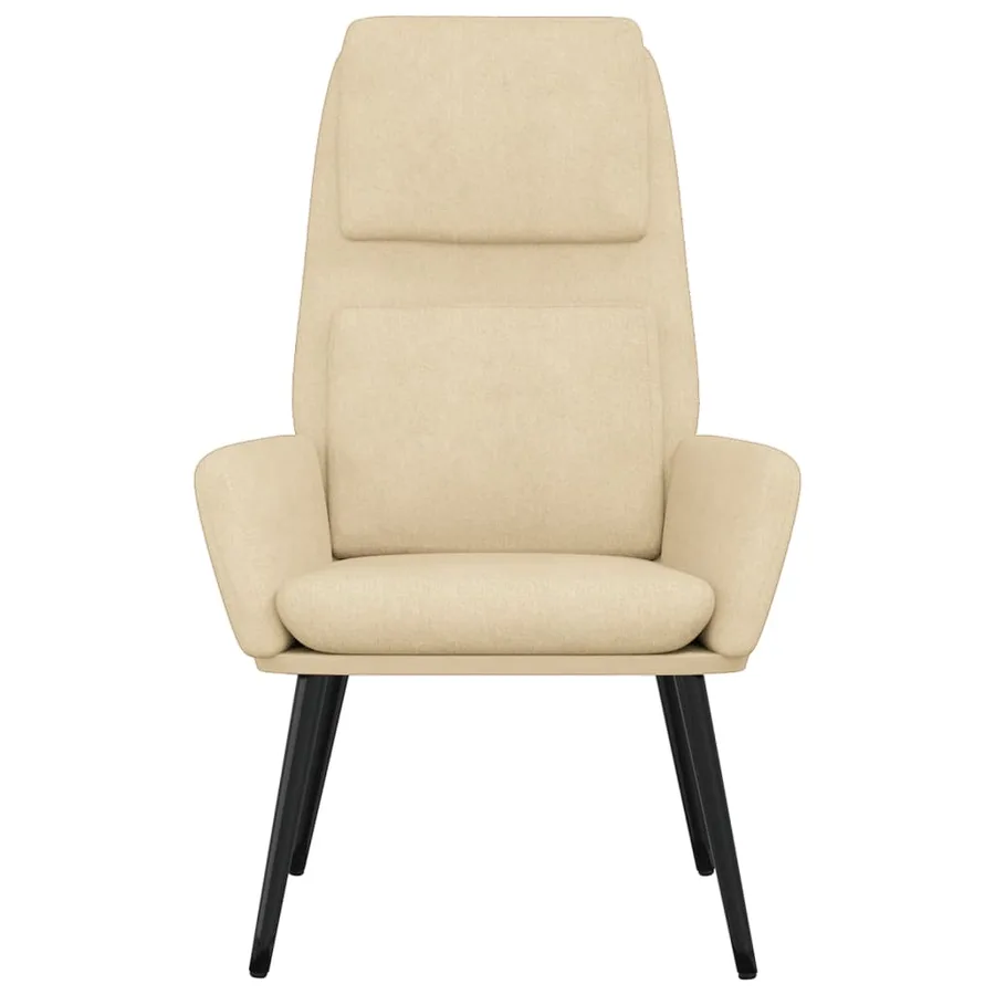 Chaise de relaxation Crème Tissu - 3