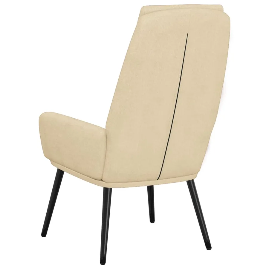 Chaise de relaxation Crème Tissu - 5