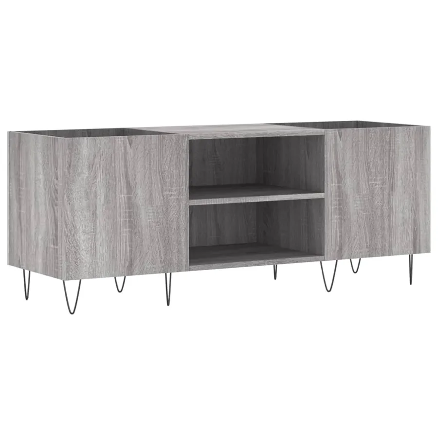 Armoire à disques sonoma gris 121x38x48 cm bois d'ingénierie - 2