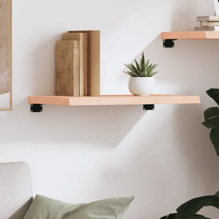 Étagère murale 60x30x(2-4) cm bois de chêne massif non traité - 3