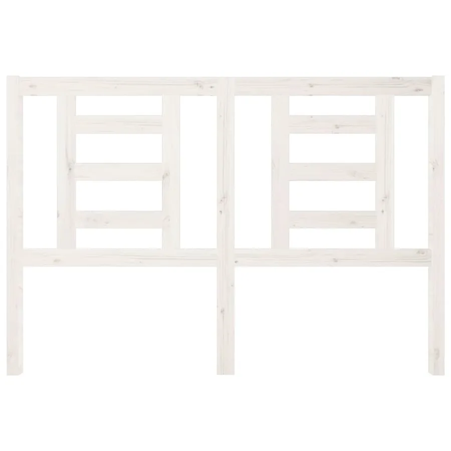 Tête de lit Blanc 146x4x100 cm Bois massif de pin - 3