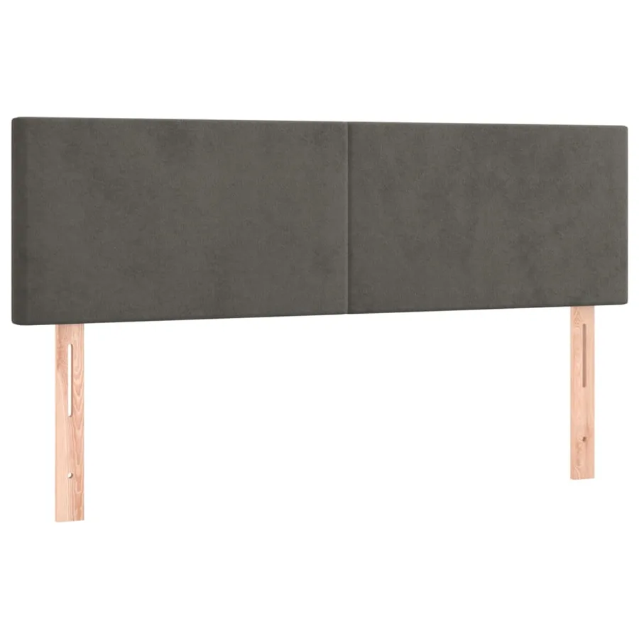 Sommier à lattes de lit avec matelas LED Gris foncé 140x200 cm - 7