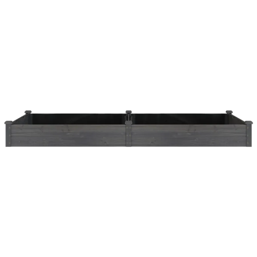 Lit surélevé de jardin doublure 240x120x25 cm bois massif sapin - 4