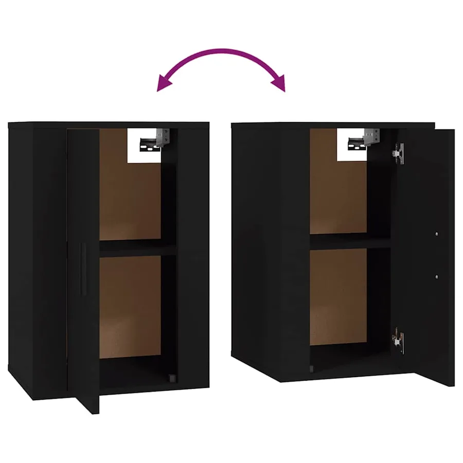 Meubles TV muraux 2 pcs Noir 40x34,5x60 cm - 8