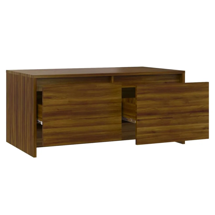 Table basse Chêne marron 90x50x41,5 cm Bois d'ingénierie - 7