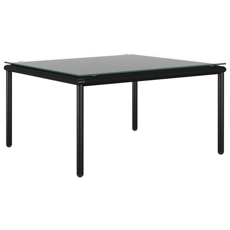 Salon de jardin 5 pcs avec coussins Noir PVC - 4