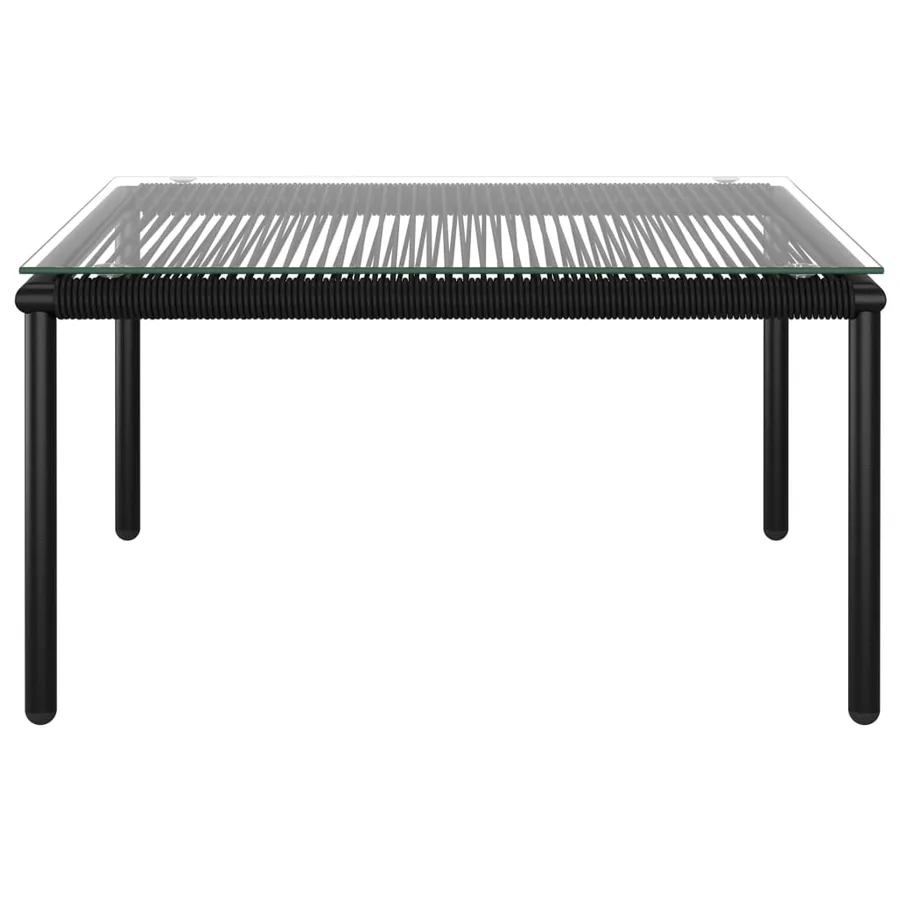 Salon de jardin 5 pcs avec coussins Noir PVC - 5