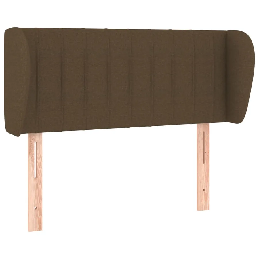 Tête de lit avec oreilles Marron Foncé 83x23x78/88 cm Tissu - 2