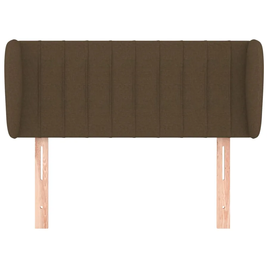 Tête de lit avec oreilles Marron Foncé 83x23x78/88 cm Tissu - 3