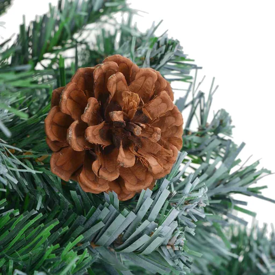 Arbre de Noël artificiel pré-éclairé/boules pommes de pin 180cm - 2
