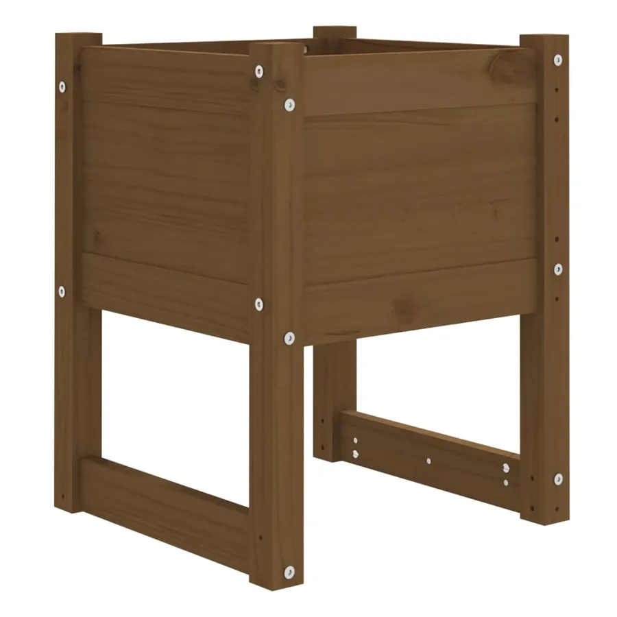 Jardinière Marron miel 40x40x52,5 cm Bois massif de pin - 2