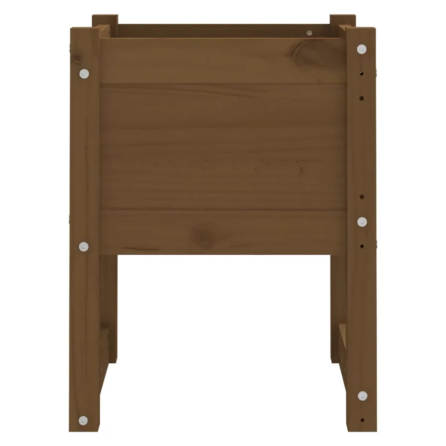 Jardinière Marron miel 40x40x52,5 cm Bois massif de pin - 4
