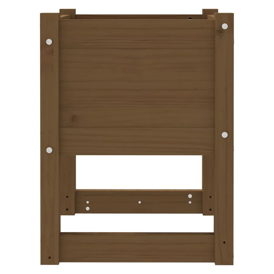 Jardinière Marron miel 40x40x52,5 cm Bois massif de pin - 5
