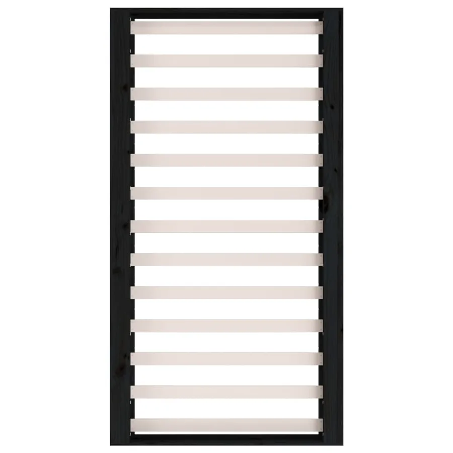 Cadre de lit sans matelas noir 135x190 cm bois massif - 6