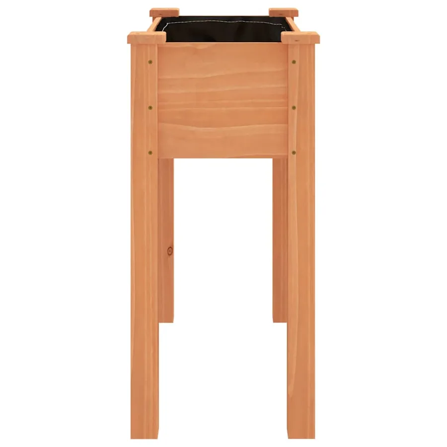 Jardinière avec doublure marron 71x37x76cm bois massif de sapin - 5