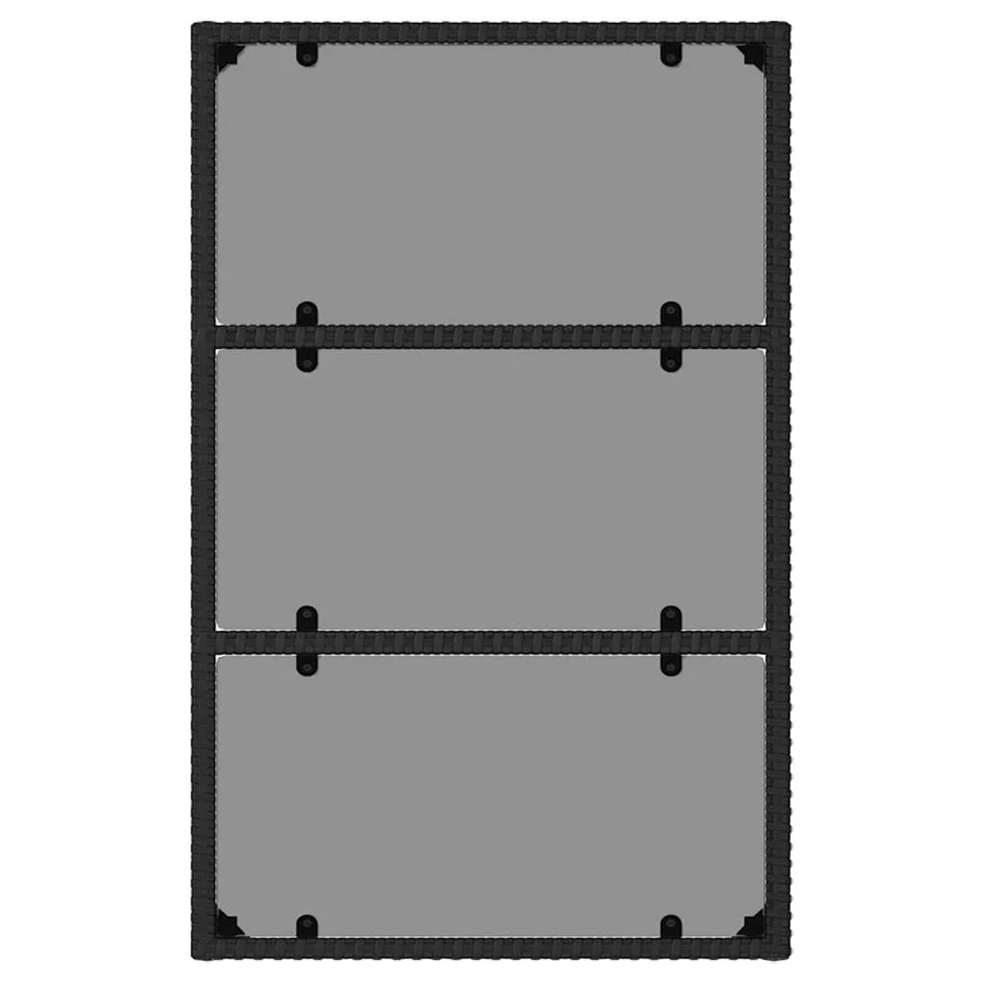 Salon de jardin 6 pcs avec coussins Noir Résine tressée - 5