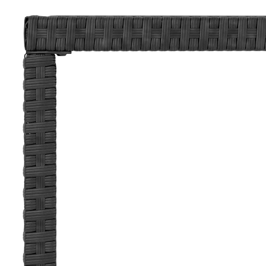 Salon de jardin 6 pcs avec coussins Noir Résine tressée - 6