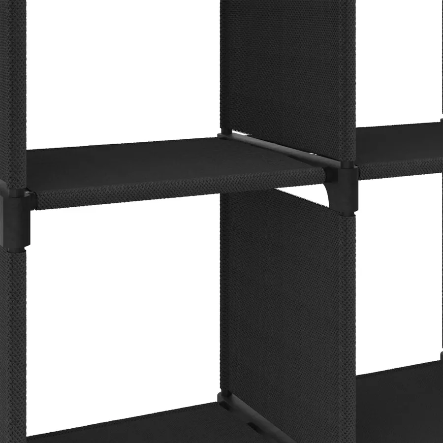 Étagère d'affichage 6 cubes Noir 103x30x72,5 cm Tissu - 6