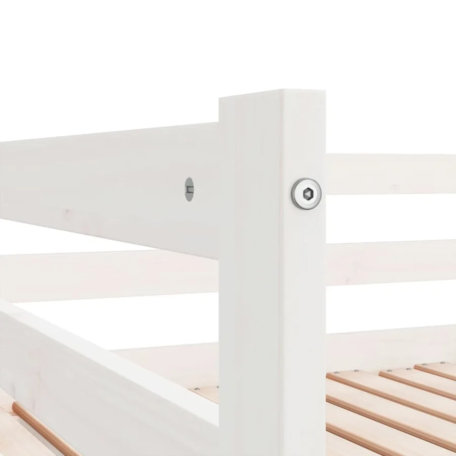 Lit coulissant sans matelas blanc 80x200 cm - 12