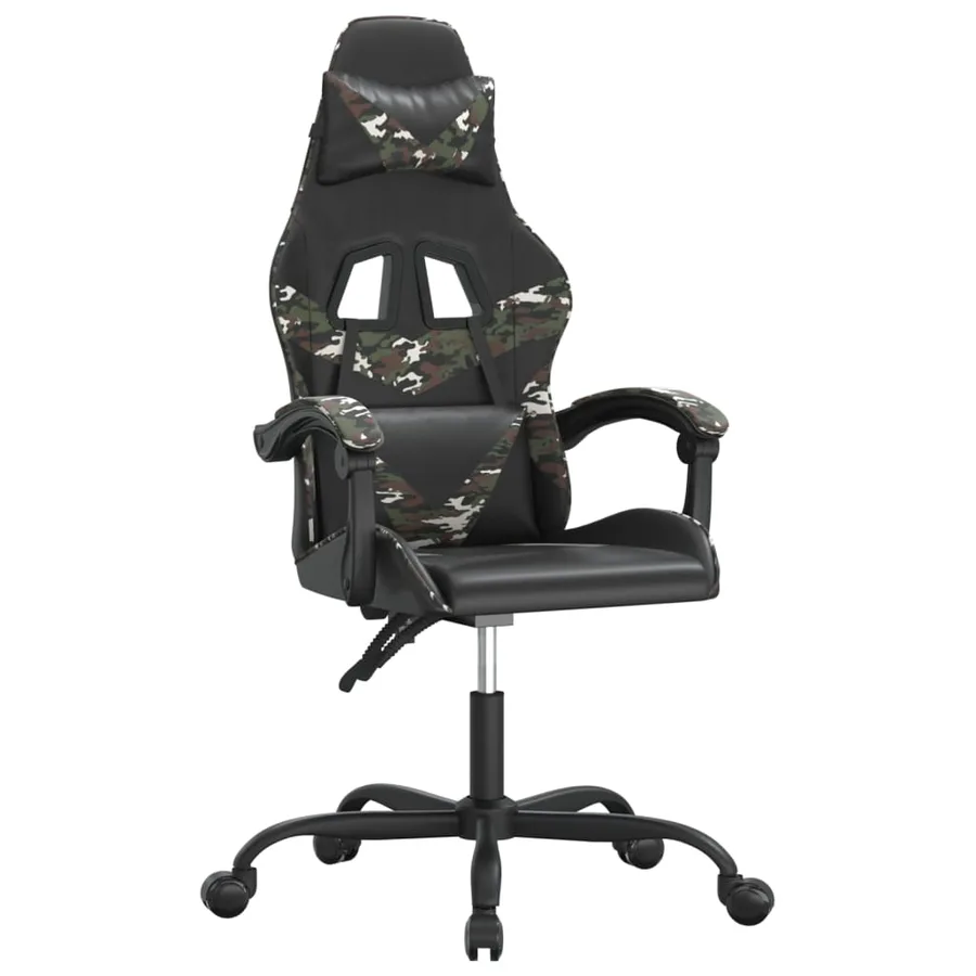 Chaise de jeu Noir et camouflage Similicuir - 2
