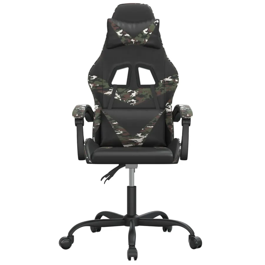 Chaise de jeu Noir et camouflage Similicuir - 3